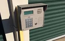 Keypad gate access at Hunter U Store